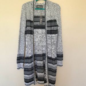 Hooded Sweater Duster